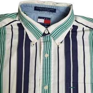 Tommy Hilfiger Medium Striped Button Down‎ Shirt Long Sleeve Classic Casual Top